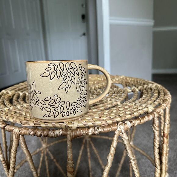 Starbucks Coffee Company 2013 Brown 14oz Leaves Leaf 3 1/2" Tall Mug - Picture 2 of 8